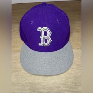 Boston Red Sox MLB New Era 59Fifty Purple Adjustable Hat